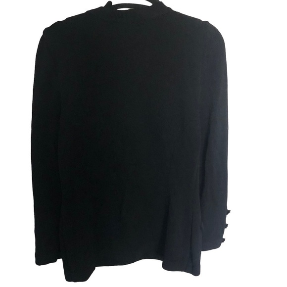 St. John Knit Black Cardigan Rhinestone buttons - Picture 4 of 8